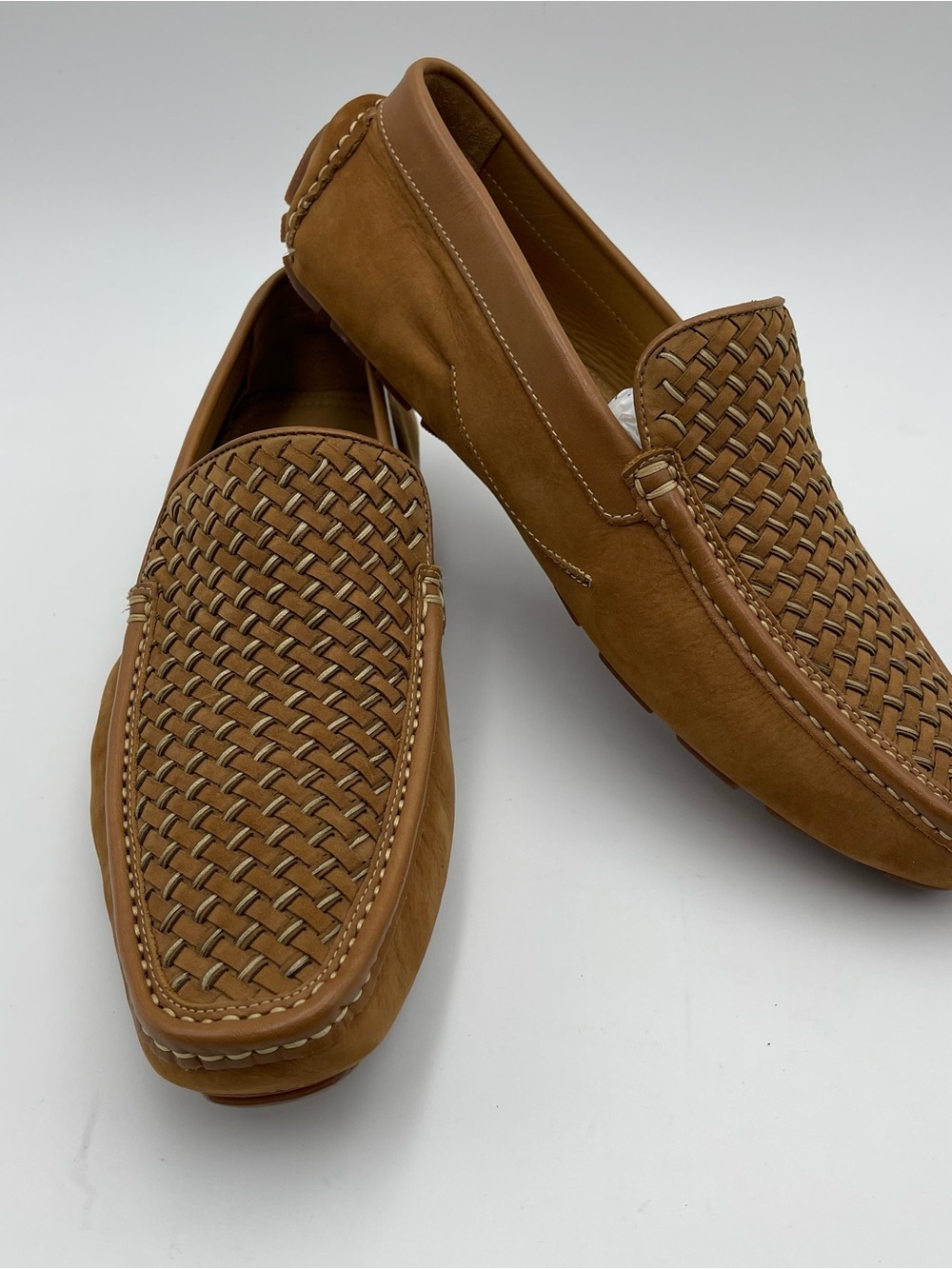 Donald Pliner Casual Men Loafer Woven Calf Saddle Leather Shoes SZ 11M-MSRP $275
